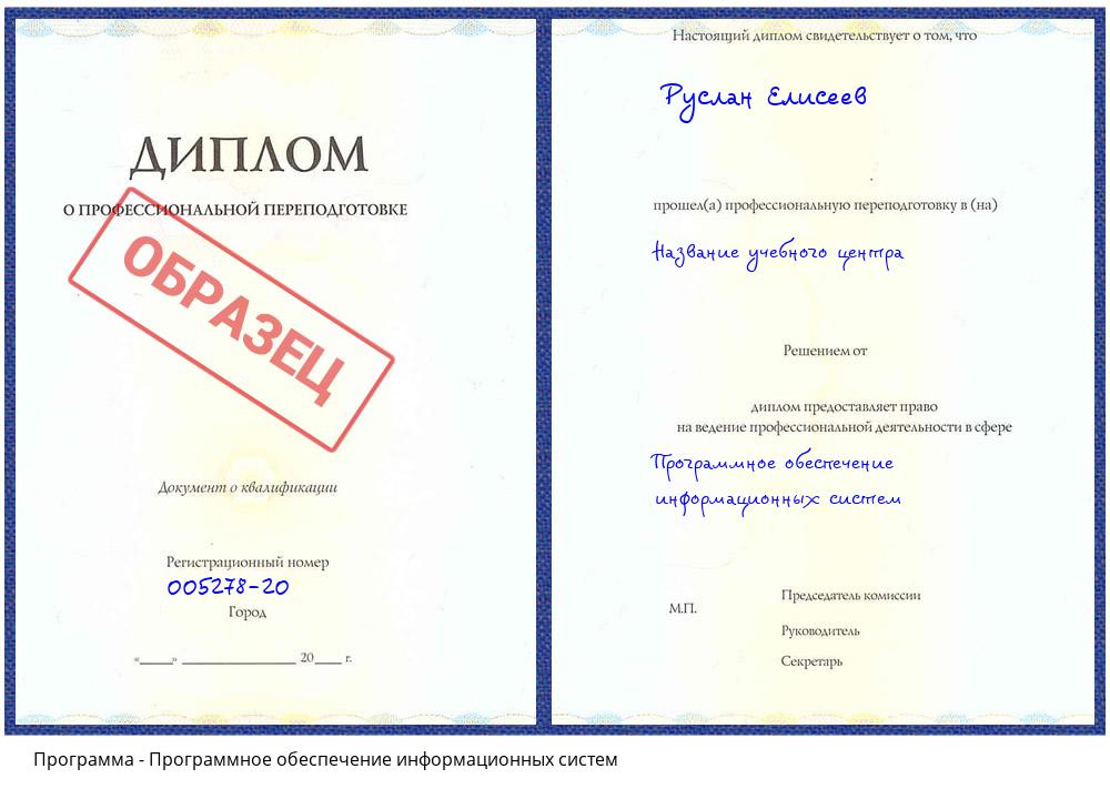 Программное обеспечение информационных систем Горно-Алтайск