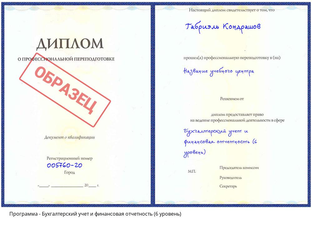 Бухгалтерский учет и финансовая отчетность (6 уровень) Горно-Алтайск