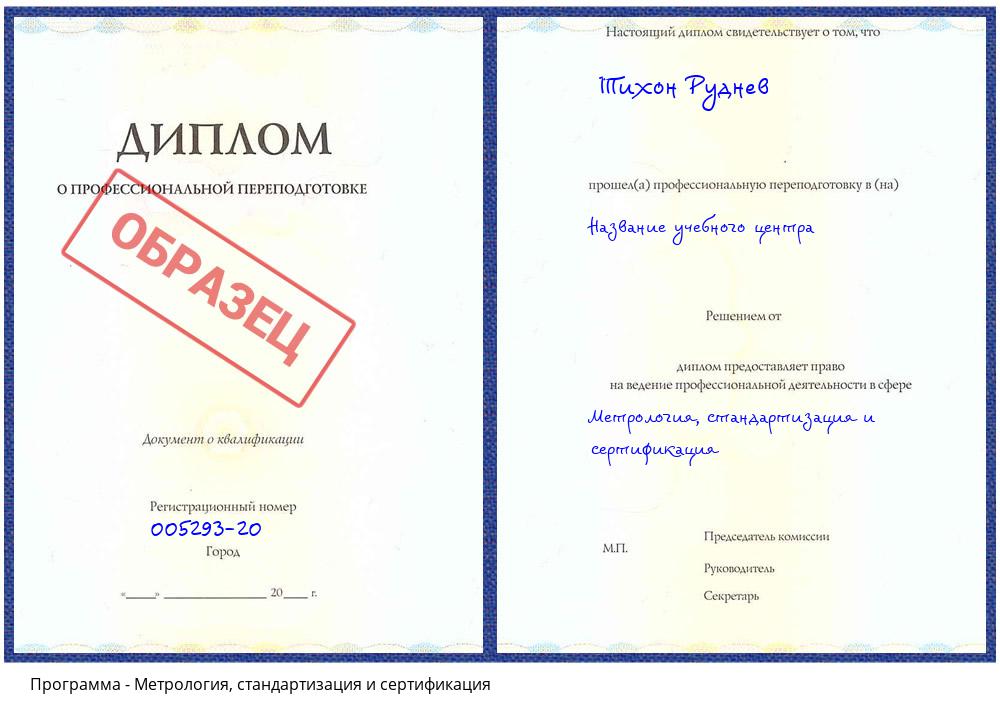 Метрология, стандартизация и сертификация Горно-Алтайск